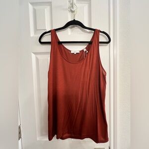 NWT $75 Vince Rust Tank Top Size L